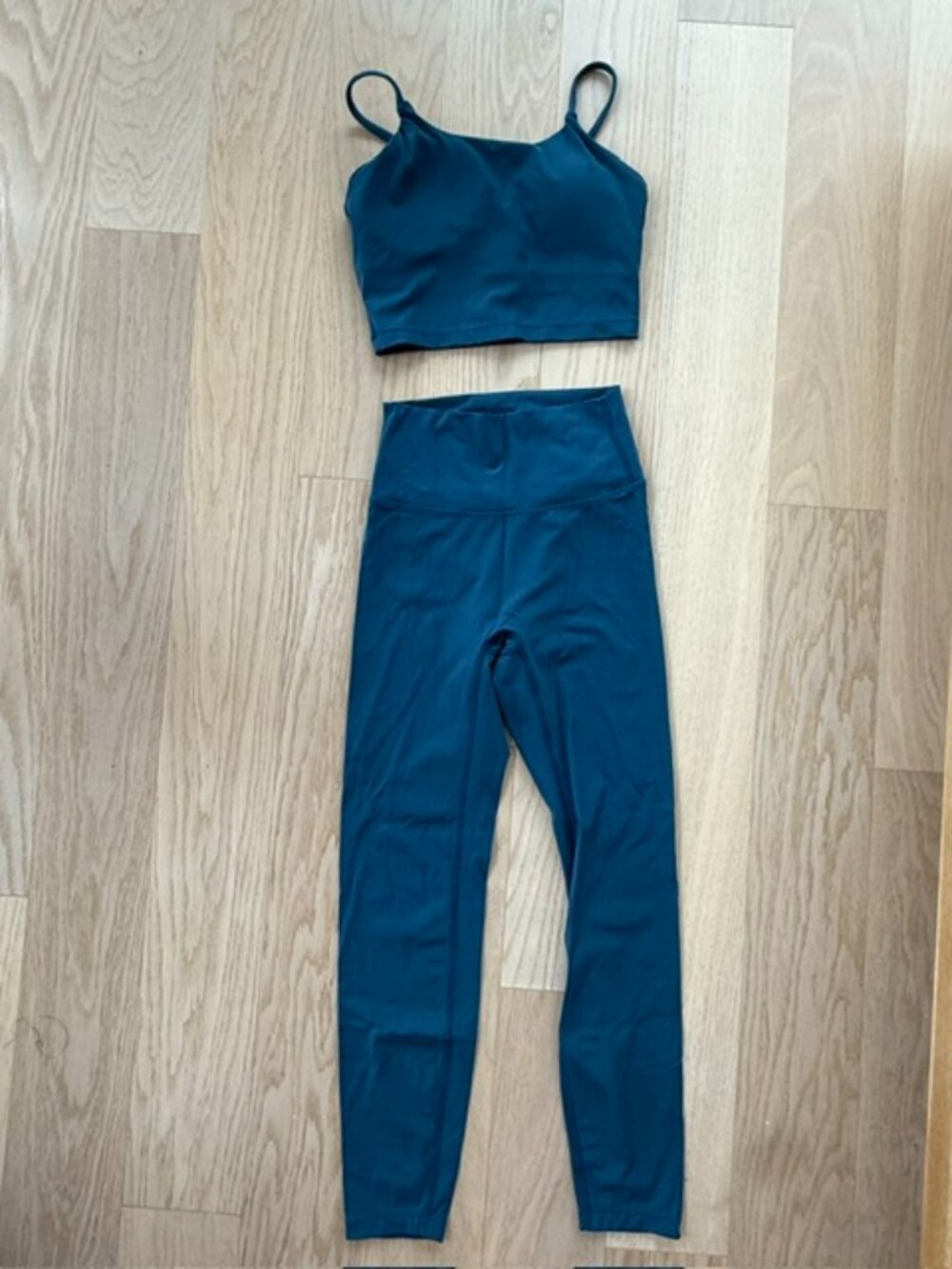 ADANOLA Ultimate Leggings 7/8 + Tank Bra Set- Deep Teal XS